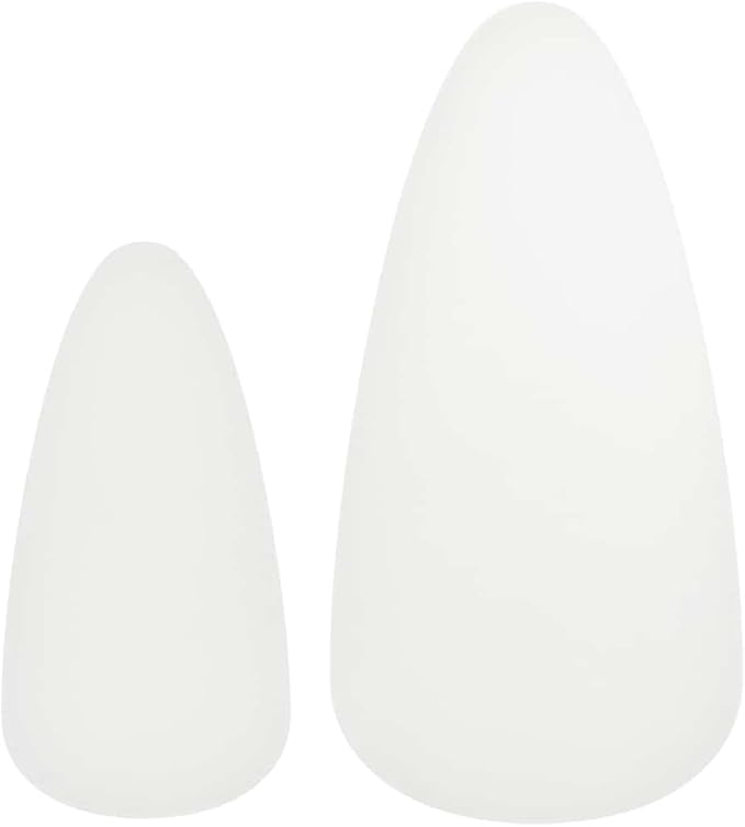Scandinavian Oval Coffee Table Set of 2 White Solid Pine Wood Modern Minimalist - Image 9