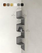 VASAGLE Corner Shelf Wall Mount, 5-Tier Floating Corner Bookshelf - Image 3