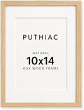 puthiac 10x14 Solid Oak Wood Picture Frame, Natural Oak, 1 Pack by PUTHIAC