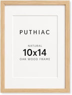 puthiac 10x14 Solid Oak Wood Picture Frame, Natural Oak, 1 Pack by PUTHIAC