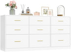 VASAGLE 9-Drawer Dresser, Chest of Drawers, 63.1 x 15.8 x 30.7 Inches by VASAGLEbySONGMICSHOME