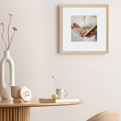 puthiac 10x10 Solid Oak Wood Picture Frame, Natural Oak, 1 Pack - Image 6