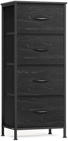 SONGMICS Dresser for Bedroom, Tall Dresser with 4 Fabric Drawers by SONGMICSbySONGMICSHOME