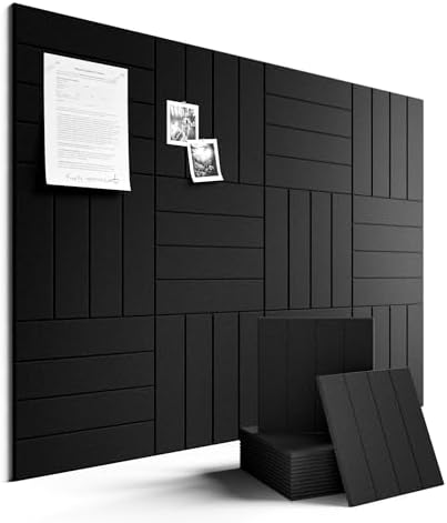 Fluxynara Felt Bulletin Board & Cork Board Alternative, Black by FLUXYNARA