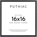 puthiac 16x16 Solid Oak Wood Picture Frame, Black, 1 Pack by PUTHIAC
