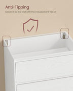 VASAGLE 4-Drawer Dresser, Chest of Drawers, 23.6 x 15.7 x 38.3 Inches - Image 6