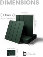 Fluxynara 36" x 24" Large Felt Bulletin Board, Pine Green - Image 2