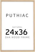 puthiac 24x36 Solid Oak Wood Picture Frame, Natural Oak, 1 Pack by PUTHIAC