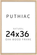 puthiac 24x36 Solid Oak Wood Picture Frame, Natural Oak, 1 Pack by PUTHIAC