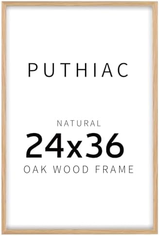 puthiac 24x36 Solid Oak Wood Picture Frame, Natural Oak, 1 Pack by PUTHIAC