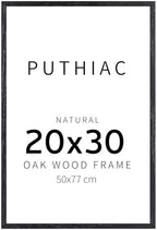 puthiac 20x30 Solid Oak Wood Picture Frame, Black, 1 Pack by PUTHIAC