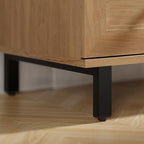 FENSULN Modern Dresser for Bedroom with 9 Drawers, 3 in 1 Wooden Chest of Drawers with Organizer Storage for Bed Room,Livingroom Hallway Oak - Image 3