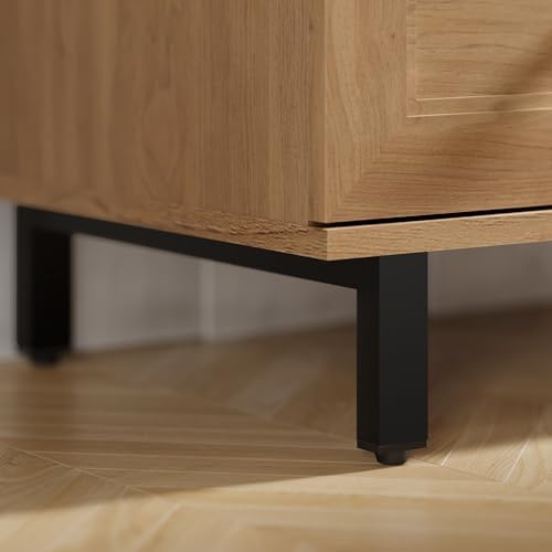 FENSULN Modern Drawer Dresser for Bedroom with 6 Drawers, 2 in 1 Chest of Drawers with Organizer Storage for Bed Room,Livingroom Hallway Oak - Image 3