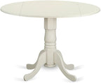 East West Furniture DLBO5-WHI-W 5 Piece Kitchen Table Set - Image 3