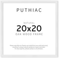 puthiac 20x20 Solid Oak Wood Picture Frame, White, 1 Pack by PUTHIAC