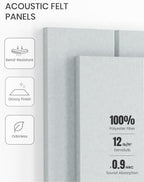Fluxynara 36" x 24" Large Felt Bulletin Board, Cold White - Image 5