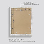 Hongkee 11x14 Picture Frame Set of 4, Made of Glass and Multicolour Wooden Frame, Display 8x10 Pictures with Mat or 11 x 14 Posters without Mat for Wall Mounting, Gallery Photo Frames - Image 3