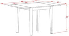 East West Furniture NDVA3-LWH-C 3 Piece Kitchen Table & Chairs Set Contains a - Image 13