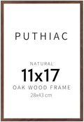 puthiac 11x17 Solid Oak Wood Picture Frame, Walnut, 1 Pack by PUTHIAC