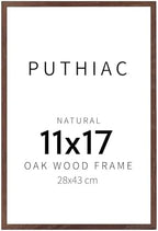puthiac 11x17 Solid Oak Wood Picture Frame, Walnut, 1 Pack by PUTHIAC