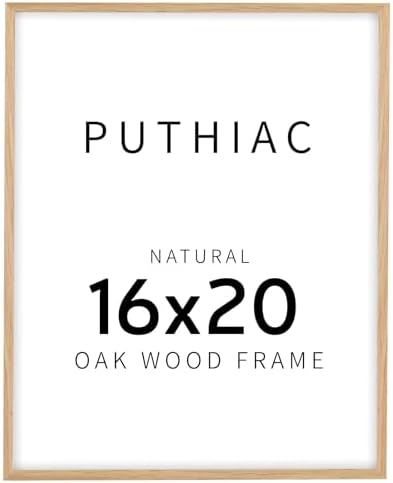 puthiac 16x20 Solid Oak Wood Picture Frame, Natural Oak, 1 Pack by PUTHIAC