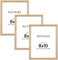 puthiac 8x10 Solid Oak Wood Picture Frames, Natural Oak, 3 Pack by PUTHIAC