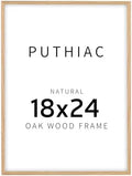 puthiac 18x24 Solid Oak Wood Picture Frame, Natural Oak, 1 Pack by PUTHIAC