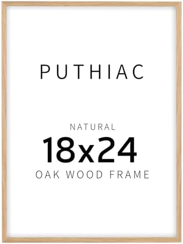 puthiac 18x24 Solid Oak Wood Picture Frame, Natural Oak, 1 Pack by PUTHIAC