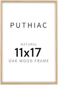 puthiac 11x17 Solid Oak Wood Picture Frame, Natural Oak, 1 Pack by PUTHIAC