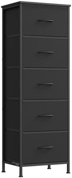 SONGMICS Dresser for Bedroom, Tall Dresser with 5 Fabric Drawers by SONGMICSbySONGMICSHOME