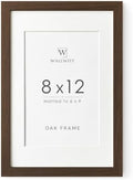 8x12 Picture Frame, Solid Oak Wood 8x12 Photo Frames with Mat to 6x9 by TumblerHome