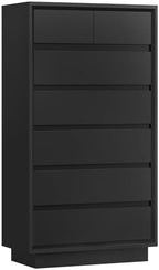 TEENFON 51.6" Tall Dresser for Bedroom, Black Dresser, 7 Drawer Dresser by TEENFON