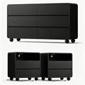Lulive Dressers and Nightstands Set 3-Piece, Black by Lulive
