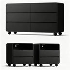 Lulive Dressers and Nightstands Set 3-Piece, Black by Lulive
