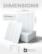 Fluxynara 48" x 36" Large Felt Bulletin Board, Cold White - Image 2
