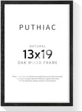 puthiac 13x19 Solid Oak Wood Picture Frame, Black, 1 Pack by PUTHIAC