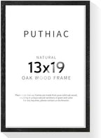 puthiac 13x19 Solid Oak Wood Picture Frame, Black, 1 Pack by PUTHIAC