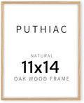 puthiac 11x14 Solid Oak Wood Picture Frame, Natural Oak, 1 Pack by PUTHIAC
