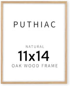 puthiac 11x14 Solid Oak Wood Picture Frame, Natural Oak, 1 Pack by PUTHIAC