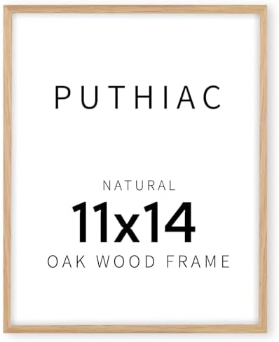 puthiac 11x14 Solid Oak Wood Picture Frame, Natural Oak, 1 Pack by PUTHIAC