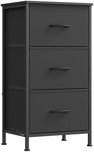 SONGMICS Dresser for Bedroom, Small Dresser with 3 Fabric Drawers by SONGMICSbySONGMICSHOME