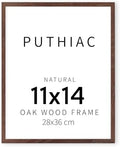 puthiac 11x14 Solid Oak Wood Picture Frame, Walnut, 1 Pack by PUTHIAC