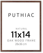 puthiac 11x14 Solid Oak Wood Picture Frame, Walnut, 1 Pack by PUTHIAC