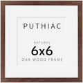 puthiac 6x6 Solid Oak Wood Picture Frame, Walnut, 1 Pack by PUTHIAC