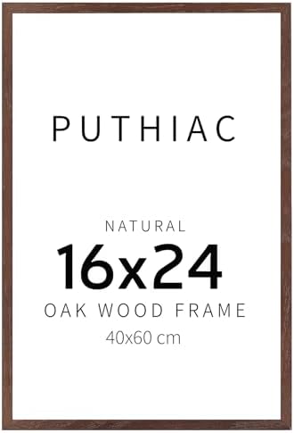 puthiac 16x24 Solid Oak Wood Picture Frame, Walnut, 1 Pack by PUTHIAC