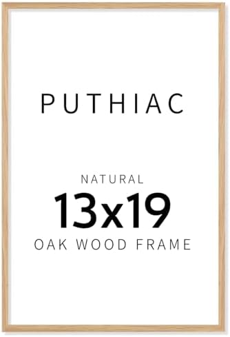 puthiac 13x19 Solid Oak Wood Picture Frame, Natural Oak, 1 Pack by PUTHIAC