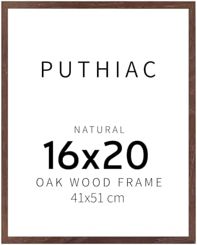 puthiac 16x20 Solid Oak Wood Picture Frame, Walnut, 1 Pack by PUTHIAC