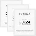 puthiac 20x24 Solid Oak Wood Picture Frames, White, 3 Pack by PUTHIAC