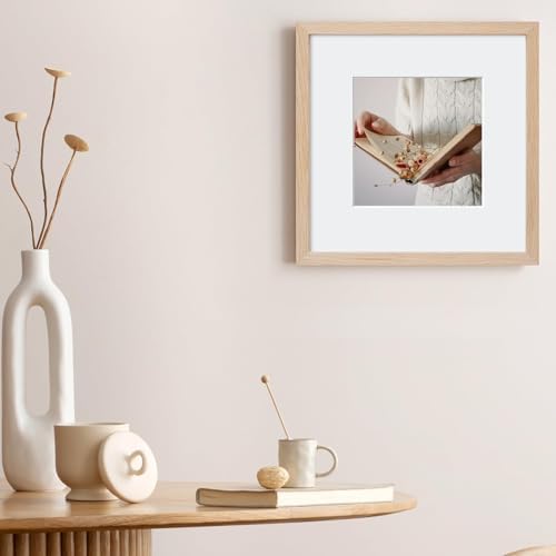 puthiac 12x12 Solid Oak Wood Picture Frames, Natural Oak, 3 Pack - Image 5