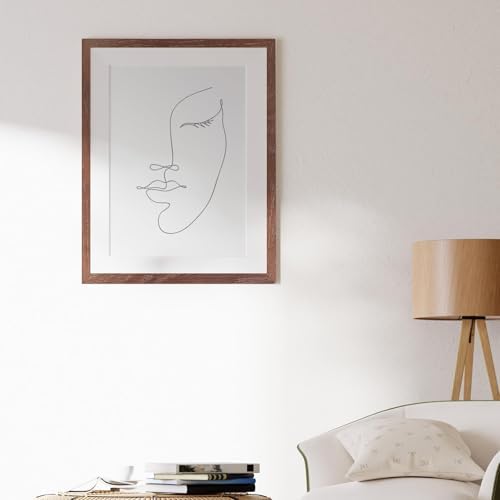 puthiac 12x16 Solid Oak Wood Picture Frame, Walnut, 1 Pack - Image 5